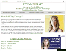 Tablet Screenshot of fityogatherapy.com
